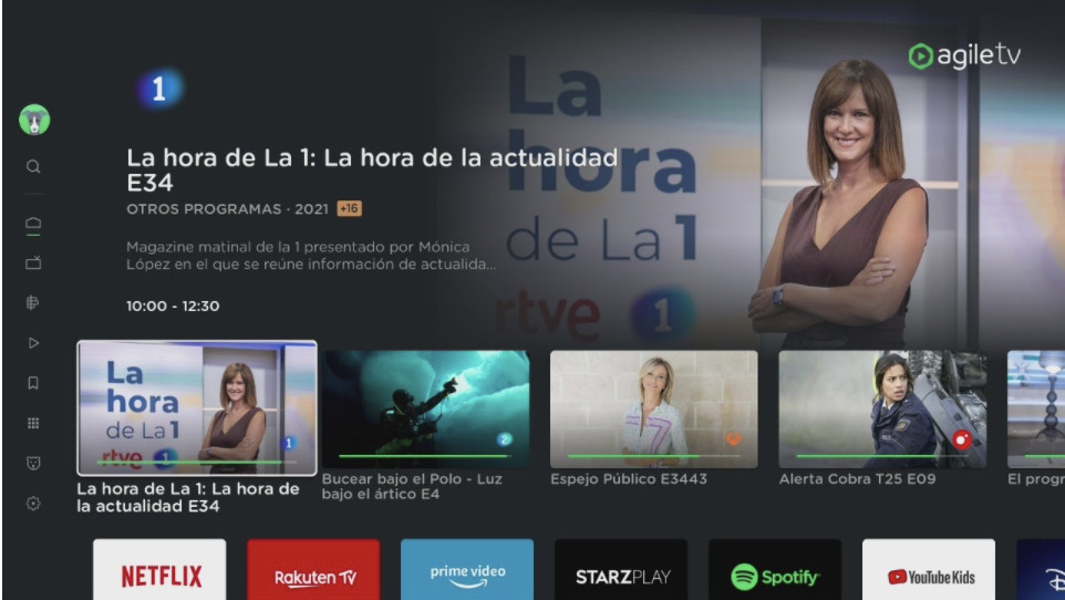 Secciones agil tv Inicio